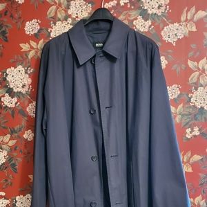 Hugo Boss Men's Navy Blue Trench Coat